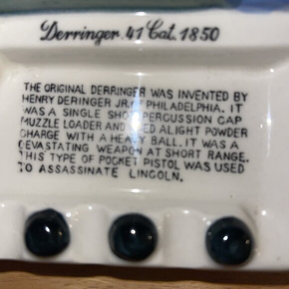 Vintage Derringer .41 Cal. 1850 ceramic Ashtray by Contemporary Ceramics - Picture 5 of 7